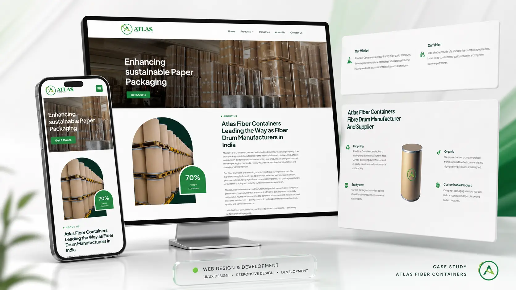Atlas Fiber Containers – Dynamic Business Portfolio Website