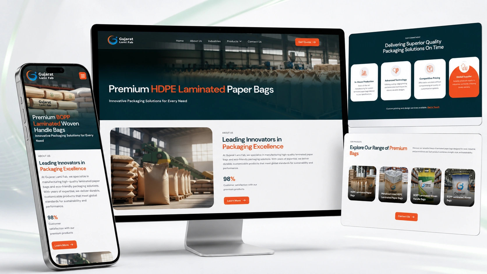 Gujarat Lami Fab – Dynamic Business Portfolio Website